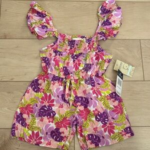 Cherokee Floral Jumpsuit in Pink, Purple, and Green